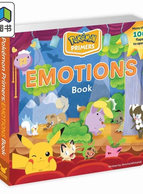 宝可梦 关于感觉 Pokemon Primers Emotions Book英文原版 儿童纸板书 卡通动画亲子绘本 翻翻书图画书 进口童书 大音