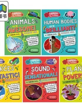 Surprised by Science科学的惊喜系列 5册 英文原版 儿童科普绘本 自然科学读物 动物很棒 人体很神奇 植物很强大 大音