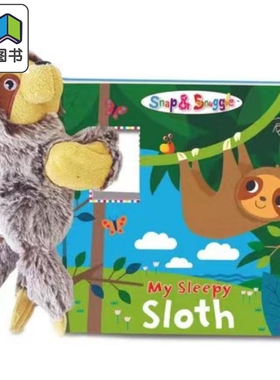 Sloth in box 我的树懒毛绒玩具书 英文原版儿童图书 活动与玩具书 Buddy and Barney 0到3岁 大音