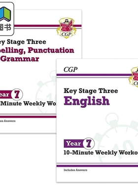 CGP原版7年级英语练习2册 New KS3 Year 7 English Spelling Punctuation and Grammar 10-Minute Weekly Workouts 大音