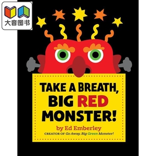 Breath Monster 大红怪 精装 大音 深呼吸 进口童书 Big Take 儿童情绪管理绘本故事 英文原版 Red 4岁以上 亲子读物