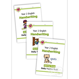 CGP New KS1 Handwriting 书写 Daily Practice Book 套装 Year 2 - Autumn Term, Spring Term & Summer Term 英国进口原版?