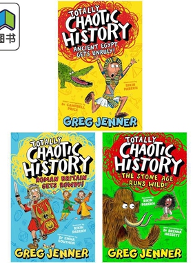 混乱的历史 3册 Totally Chaotic History 古埃及大失控+罗马不列颠大暴走+石器时代大混乱 英文原版儿童历史读物 大音
