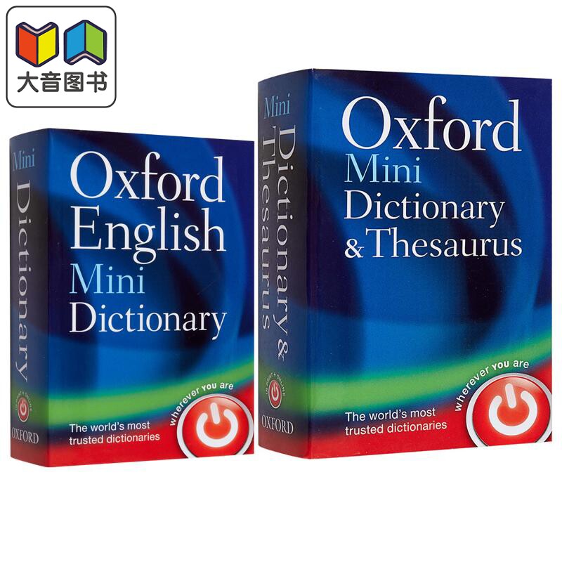 牛津工具书2册 迷你词典同义词库Oxford Mini Dictionary and Thesaurus+牛津英语小词典English Mini Dictionary 大音