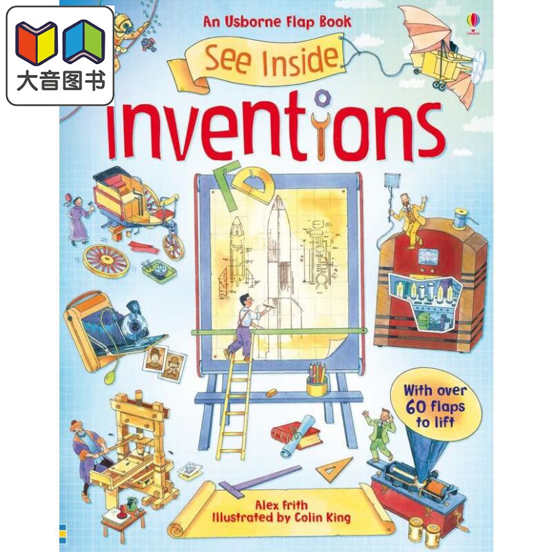尤斯伯恩看里面揭秘系列 发明 See Inside Inventions 英文原版 儿童纸板书 翻翻书 进口自然科学读物 科普翻页书 大音