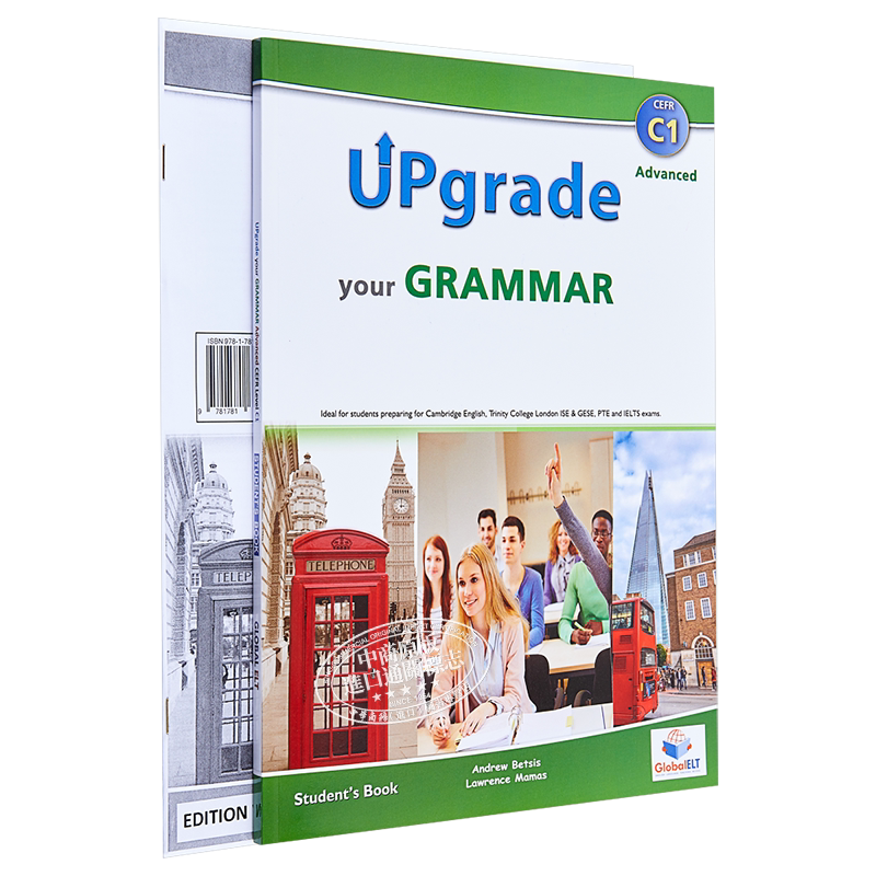 预售 剑桥CAE考试教材系列 Upgrade your Grammar Level C1 Self Study 英文原版 提升你的语法水平C1自学套装 Global ELT