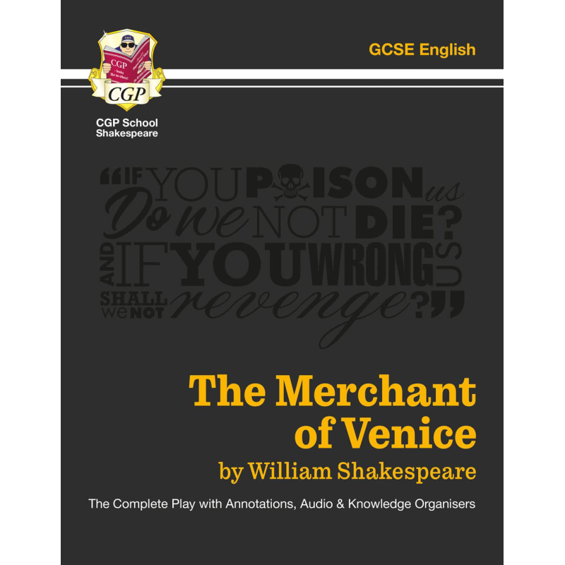 英国原版CGP教辅 The Merchant of Venice The Complete Play 莎士比亚威尼斯商人完整剧本 附注释音频和知识结构 大音