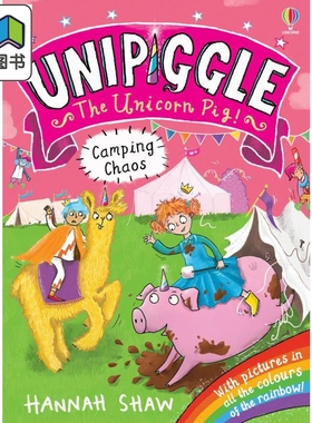 预售 独角猪 吵闹的露营日Unipiggle Camping Chaos英文原版 儿童绘本故事 幽默笑话故事书 图画图像小说 进口儿童读物 大音