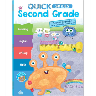 Carson Dellosa Quick Skills Grade 2 Workbooks All Subjects 快速技能练习册全科目 2年级 数学加减法英语阅读 大音