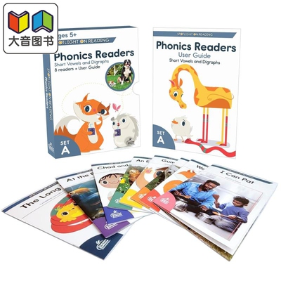 美国聚焦阅读 自然拼读解码读物套装A 英文原版Carson Dellosa Spotlight on Reading Phonics Readers Set A 大音