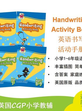 英国CGP原版 Handwriting Activity Book for Ages 5-11 岁 1-6年级 书写活动书 非常适合家庭自学学习 英文原版