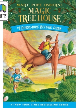 Magic Tree House 1 Dinosaurs before Dark 神奇树屋 第一季1 天黑前的恐龙 英文原版 小初文学 插画冒险故事书 大音