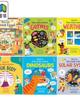 Step inside Science 走进科学系列 儿童绘本 尤斯伯恩科普纸板书 英文原版 少儿百科读物 恐龙 太阳系 古埃及 大音