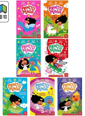 米娜公主英文章节书 7册Princess Minna 驯服独角兽Unicorn Mix Up 魔法森林Enchanted Forest 下雪天Snowy Day 大音