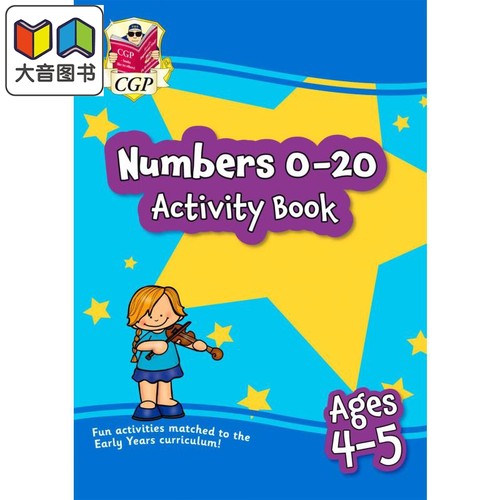 英国原版CGP教辅 New Numbers 0-20 Activity Book for Ages 4-5 (Reception)4-5 岁新数字 0-20 活动书 幼儿园 大音