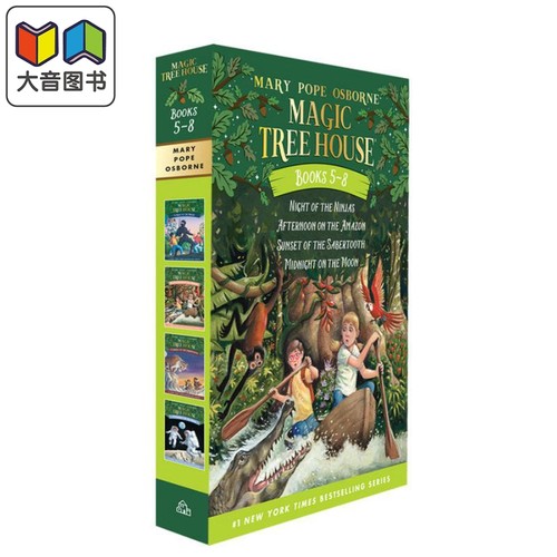 Magic Tree House Volumes 神奇树屋卷5-8盒装 英文原版 进口原版 6岁到9岁 儿童章节桥梁书 小初文学 神奇树屋 大音