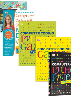 Computer Coding 系列英文原版 Python Projects for Kids 儿童编程程序语言图解指南学习 DK 全彩版 Scratch ScratchJr Games