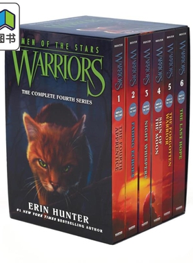 预售 猫武士四部曲星预言6册 赠音频 560~790L Warriors Omen of the Stars 英文原版传奇的猫族 儿童文学桥梁章节书小说 大音