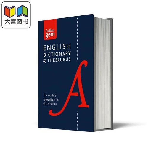 柯林斯英语词典与同义词迷你版 第6版英文原版 Collins English Dictionary & Thesaurus Gem Edition 6th edition 大音