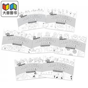 books 大音 Jolly Books set Handwriting 1–7册 Phonics 1–7 英文原版 快乐自然拼读书写练习册套装