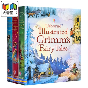 英文原版Usborne精装经典童话故事插画书3册 安徒生童话 一千零一夜Arabian Nights 格林童话Grimms Fairy Tales 大音