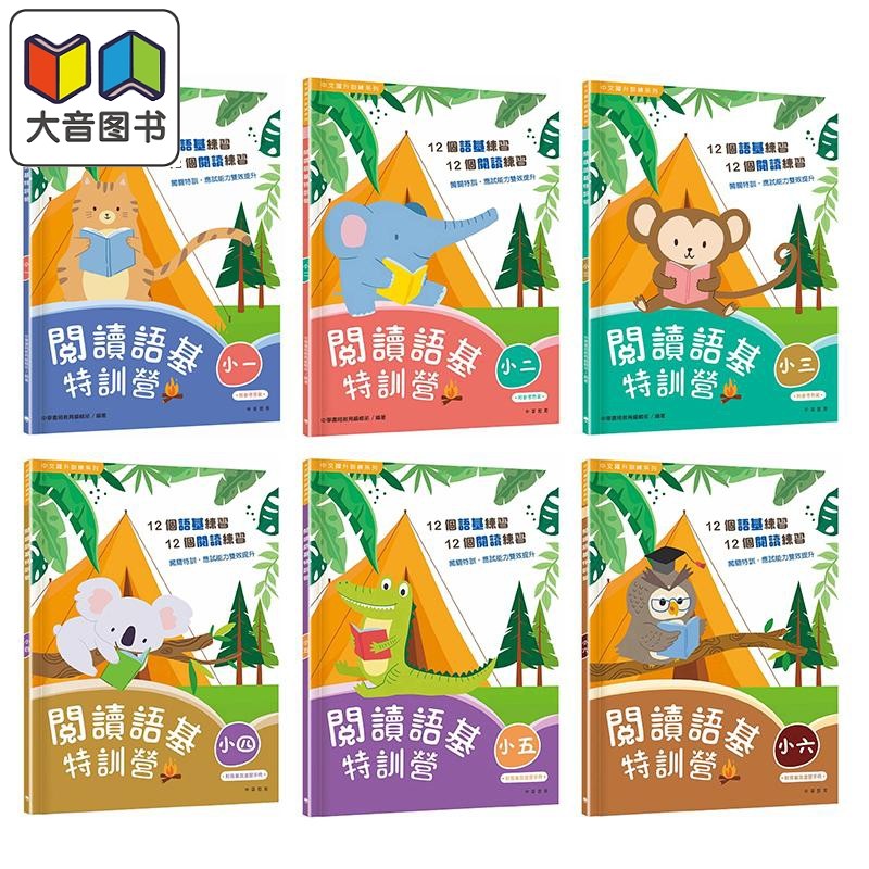 中文跃升训练系列 阅读语基特训营合集 小学1-6年级语文基础知识 阅读理解练习题 字词 标点符号修辞港台原版中文 大音
