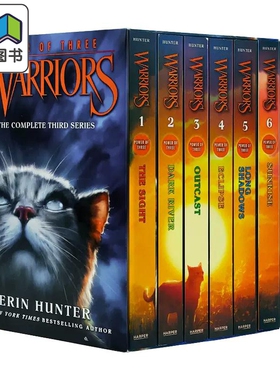 预售 猫武士三部曲三力量6册 赠音频 620~770L Warriors Power of Three 英文原版 传奇的猫族成长励志 儿童文学桥梁章节书小说 大