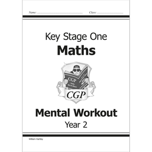 英国原版CGP教辅 KS1 Year 2 Mental Maths Workout Times Tables 10-Minute Weekly English Handwriting Practice Book 英文原版