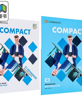 2024年版剑桥官方CAE考试备考教材 Cambridge Compact C1 Advanced 学生书+练习册套装 含答案在线账号资源 大音