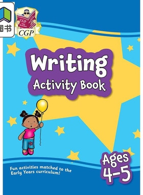 英国原版CGP教辅 New Writing Activity Book for Ages 4-5 home learning 4-5岁新版写作活动书 家庭学习 大音