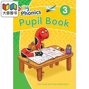 彩色版 大音 Pupil 进口教材教辅参考书 英文原版 手写体 快乐自然拼读学生课本3 Book Phonics Jolly