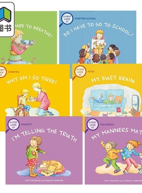 A First Look At 我的举止很重要6册英文性格培养绘本 Politeness Honesty Starting School Diabetes Asthma ADHD 大音