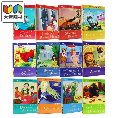 Ladybird Tales 瓢虫经典童话故事系列12册套装 小红帽小丑鸭睡美人 英语启蒙 精装 儿童图画书 英文原版进口图书 大音
