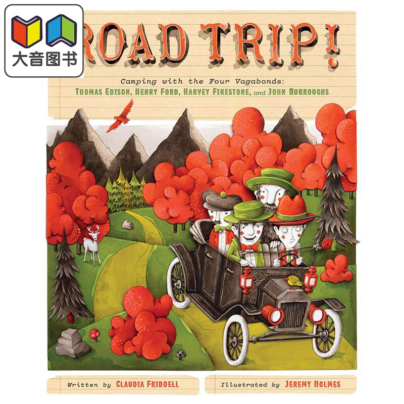 Jeremy Holmes：Road Trip! 自驾游 英文原版 精品绘本 儿童故事 Claudia Friddell 4-6岁 大音