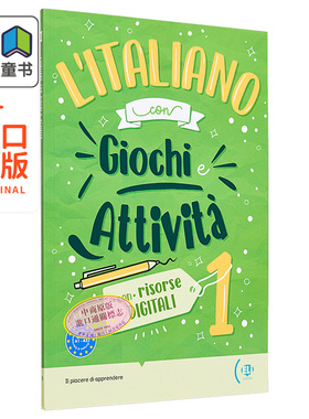 ELI 意大利语游戏和活动+可下载多媒体L'ITALIANO CON giochi e attività 意大利文原版 教辅用书 意大利语学习 大音
