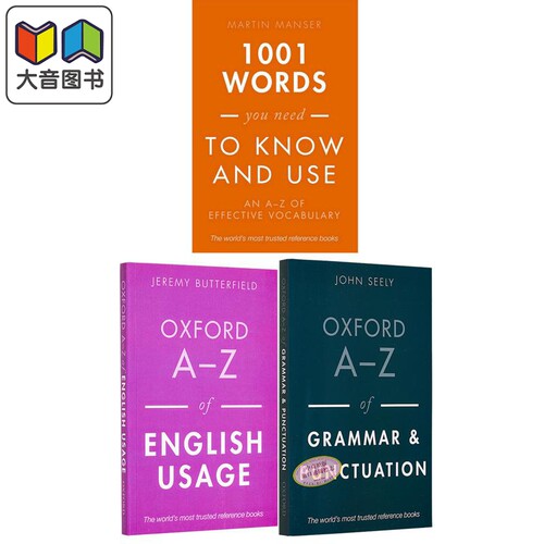 牛津英语A-Z系列工具书 Oxford A-Z of Grammar and Punctuation English Usage 1001 Words You Need To Know 大音