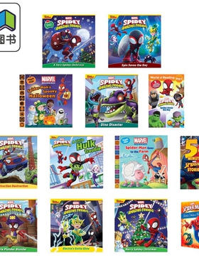 英文原版 漫威蜘蛛侠与朋友们系列 蜘蛛侠故事 Marvel Spidey and His Amazing Friends Spider-Man 绘本图画书 大音