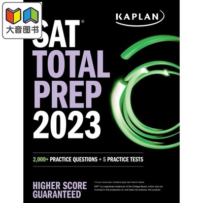 美国高考 SAT 考试指导系列 Kaplan 卡普兰 考试备考指南2023 国际考试 英文原版教材教辅 进口图书