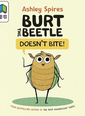 桥梁漫画 甲虫伯特不咬人Burt the Beetle Doesnt Bite 英文原版小初文学 儿童动物漫画故事书 精装图画图像小说 大音