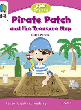 Pearson English 培生小学英语分级绘本2级 海盗和藏宝图Pirate Patch and the Treasure Map蓝思值440L中心词400 大音