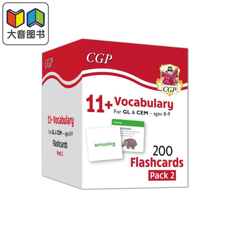 英国原版教辅CGP 11+ Vocabulary Flashcards for Ages 8-9 - Pack 2 英文原版英语单词词汇卡包2 8-9岁 大音