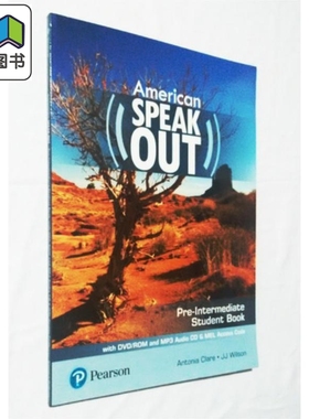 AMERICAN SPEAKOUT PRE INTERMEDIATE STUDENT BOOK 美国口语教材学生用书 配DVD和CD MP3 MyEnglishLab