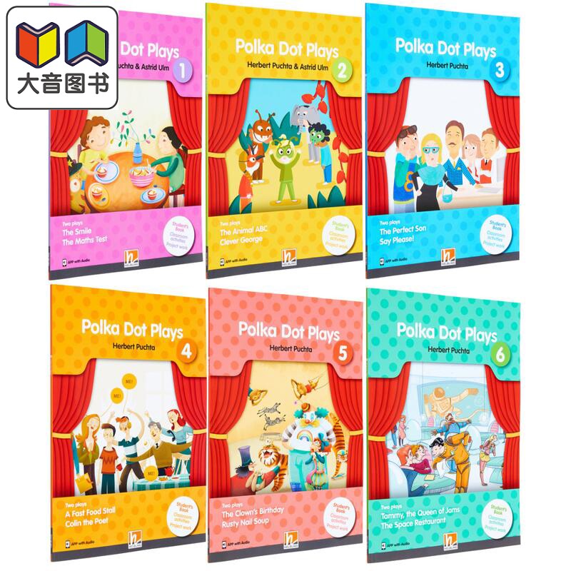 黑布林少儿英语戏剧书 1-6合集 Helbling Polka Dot Plays 1-6 A1/A1+ 剑桥YLE考试 小学英语现成剧本戏剧表演 大音