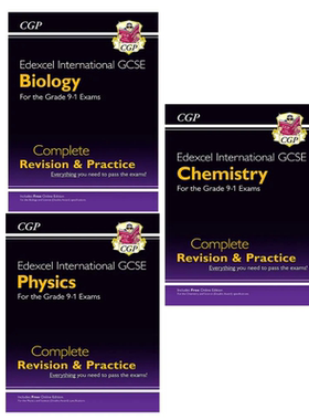 英国CGP原版 Edexcel 爱德思考试局 Grade 9-1 International GCSE Complete Revision & Practice 含在线资源音频答案 英文原版