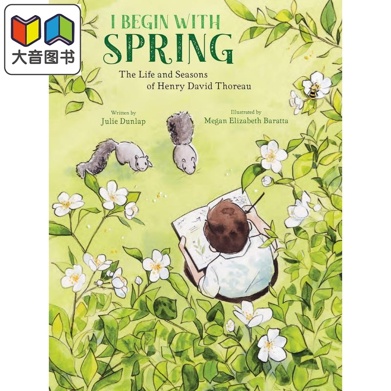 I Begin with Spring梭罗的春天英文原版进口图书精装童书儿童绘本故事图画书自然动物绘本 6-9岁儿童读物大音_虎窝淘