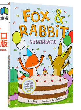 Gergely Dudas 狐狸与兔子3 Fox & Rabbit #3 Celebrate 英文原版 桥梁漫画图像小说 小初文学进口儿童故事书 大音