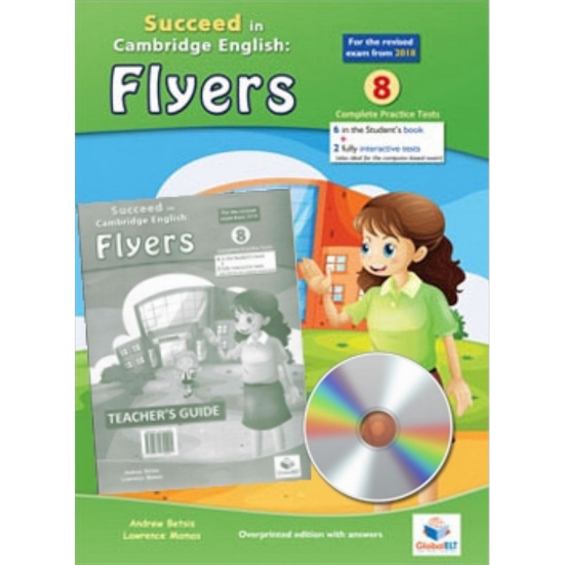 GLOBAL ELT A2 YLE Flyers 8 Practice Tests Teacher's Edition with CD & Guide 英文原版 剑桥少儿英语 练习测试教师版含光盘