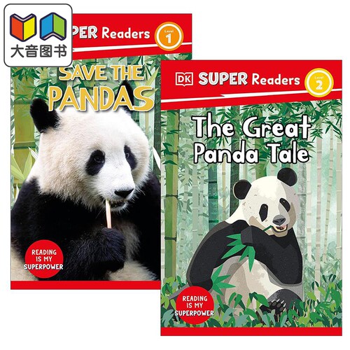 DK Super Readers Fun China 趣读中华 大熊猫动物科普读物2册 The Great Panda Tale Save the Pandas 英文原版 大音