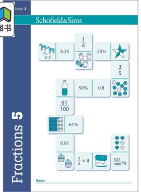 Fractions Decimals & Percentages 5 英国Schofield小学教辅 分数小数和百分比 5年级 英文原版幼小数学学习教辅 大音