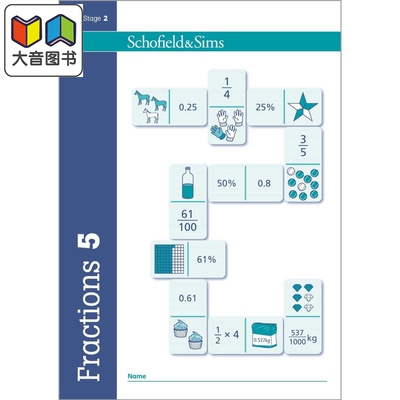 Fractions Decimals & Percentages 5 英国Schofield小学教辅 分数小数和百分比 5年级 英文原版幼小数学学习教辅 大音